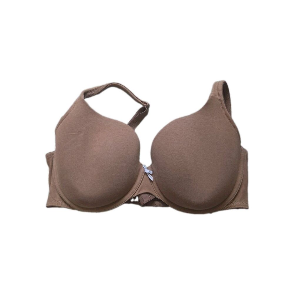 Cacique Brown Lightly Lined T-Shirt Underwire Bra Size 38DD GUC
